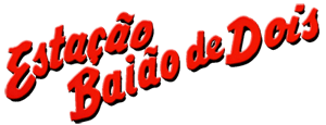 Logo do Baião de Dois em escrita vermelha